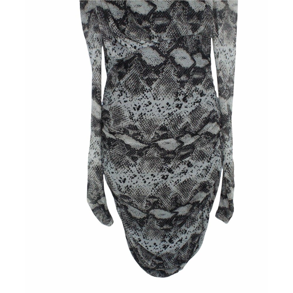 UTOWN U.S.A Women's Size Medium Rusched Animal Print Dress - Picture 7 of 10